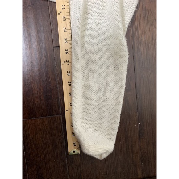 VTG 50s Carol Brent Cardigan Sweater Hand Painted Floral Granny Cottage Core L - Picture 13 of 16